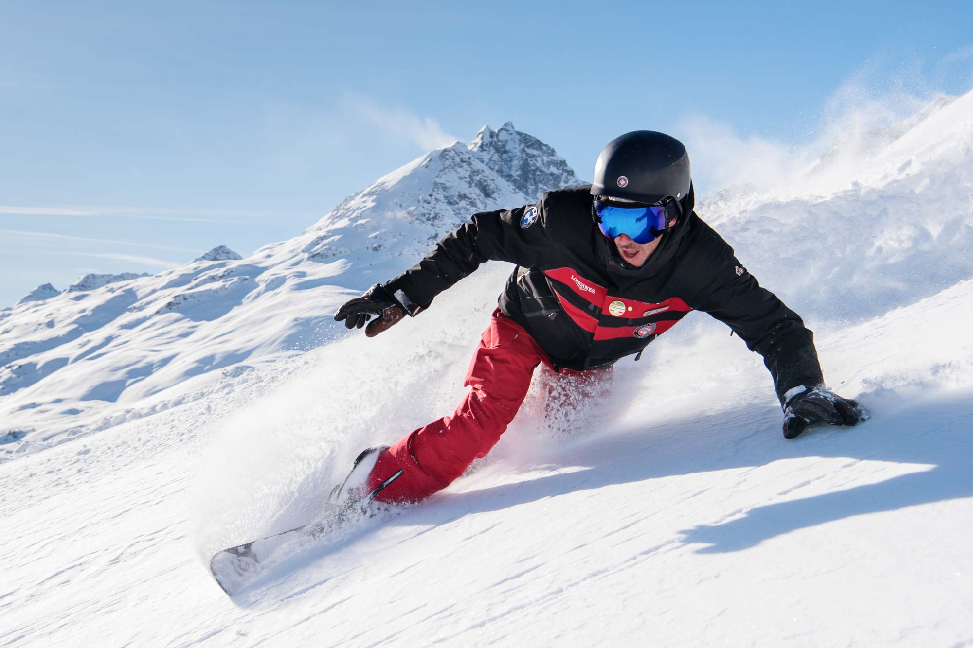 Snowboard instructor in St. Moritz